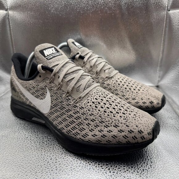 Size 10 Nike Air Zoom Pegasus 35 Gray Womens Lace Up Running Shoes BV1211-200 - Picture 1 of 10